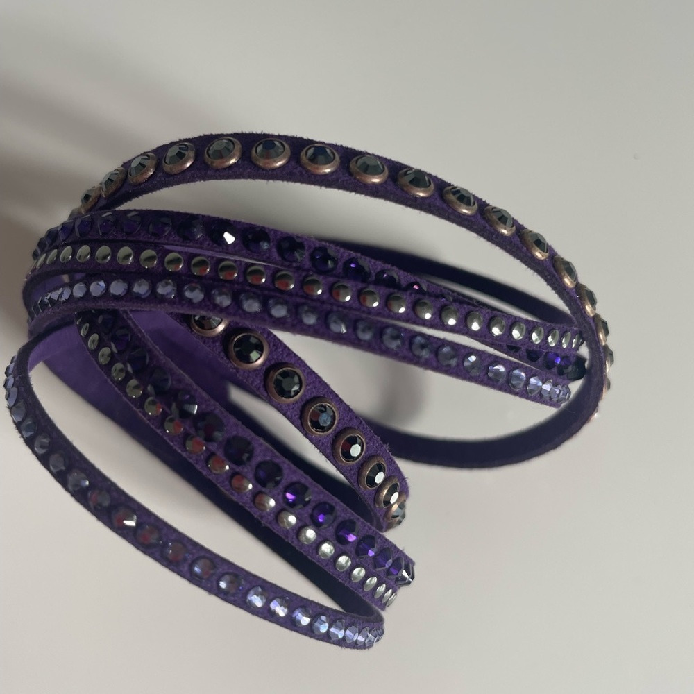 Swarovski purple slake bracelet double wrap